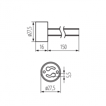 Preview: Leuchtmittelfassung aus Porzellan für GU-10 Fassung